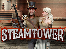 Пятибарабанный слот с бесплатными вращениями - Steam Tower